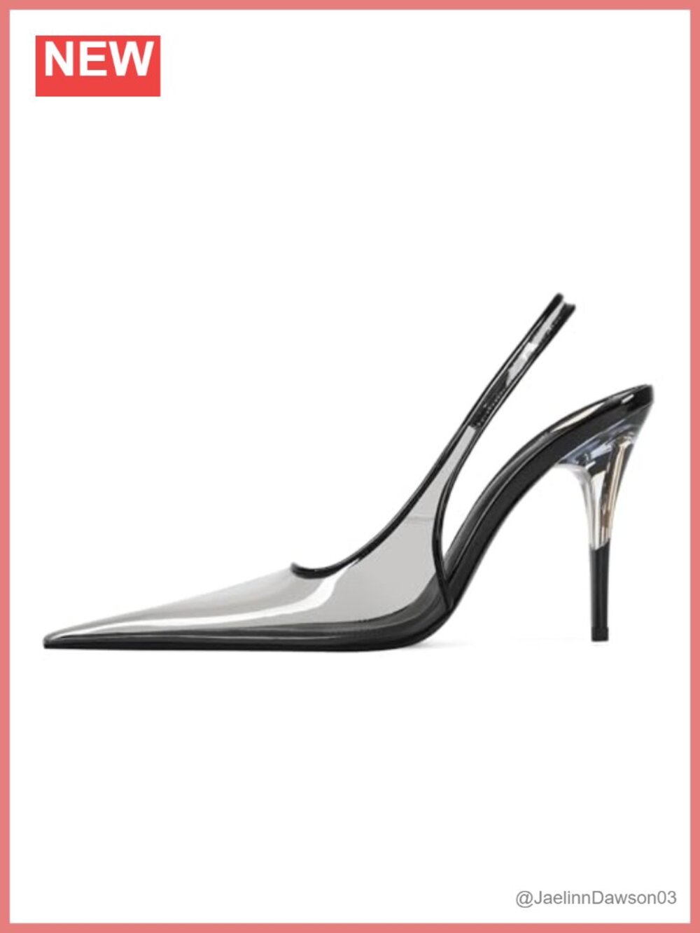 Clear Stiletto High Heels Women Slingback Closed Toe Patent PU Leather Pumps